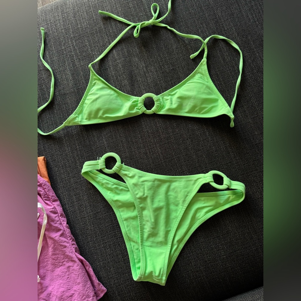 Blackbough Neon Green Bikini Set